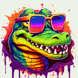 An image of a cool looking alligator wearing shades (that's me).